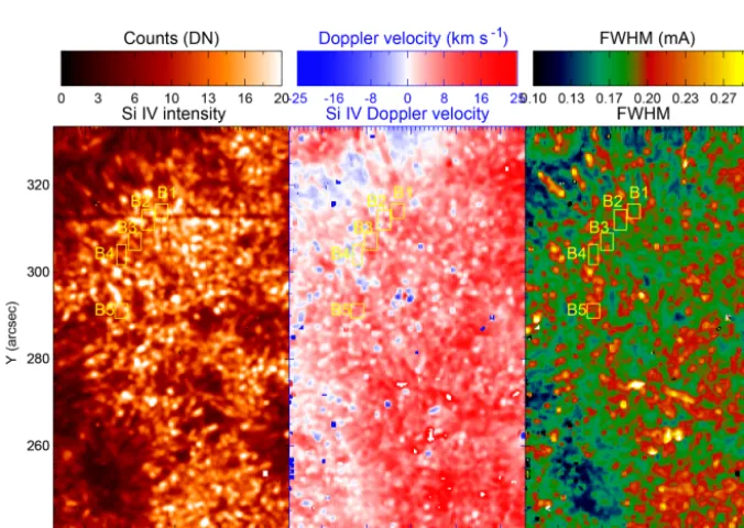 Figure 4. Differential emission measure maps of the plage region containing the moss associated to foot points of quiescent coronal loopsystems.