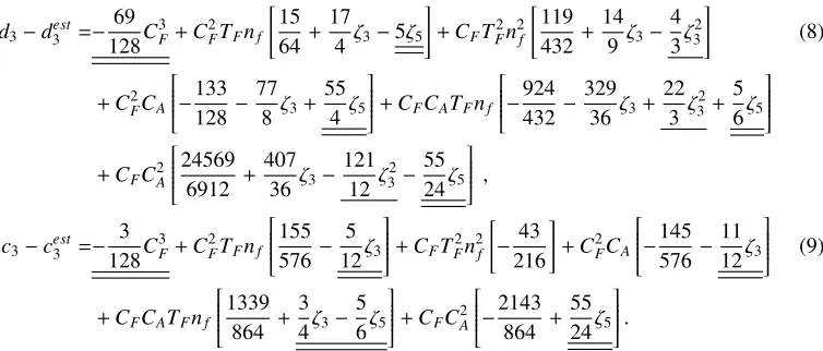 Table 1. CBjpns and Dns ∼ a4 estimates