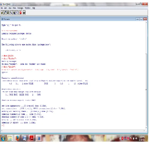Fig 1: R Gui Console 