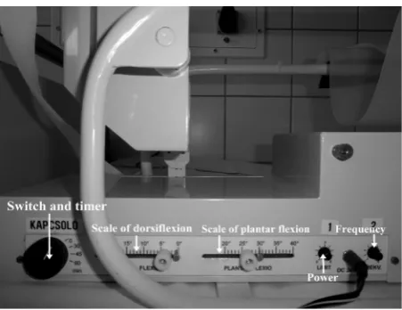 Figure 1. The ankle-foot continuous passive motion device.    
