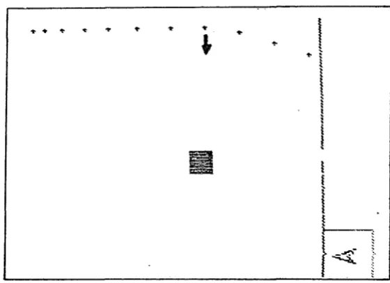 Fig. 3.5 - Example of a student's record. for the SHOOT game. the arrow 