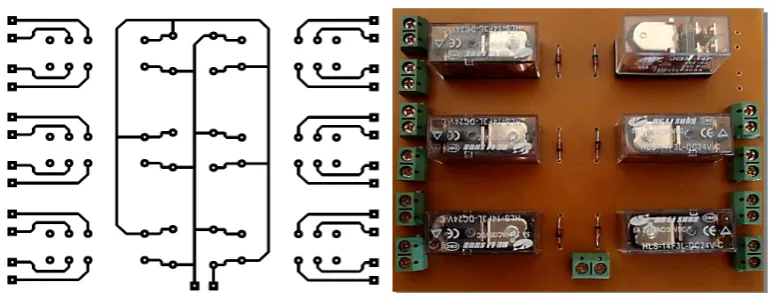 Figure 9. Printed circuit of disconnector circuit and completed situation of component mountings