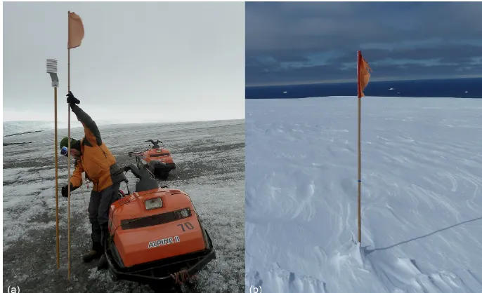 Figure 6. Displayed is the time series of snow density observationson the Fourcade Glacier, Potter Peninsula, during the time periodJune 2012 to February 2016 (a)