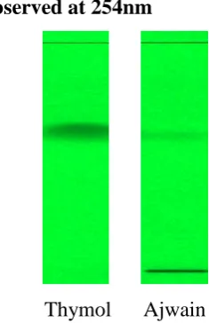 Fig. 3 Photography of Thymol with the sample Ajwain 