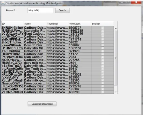Fig - 5 : Download links csv file format with download url, view count and name description 