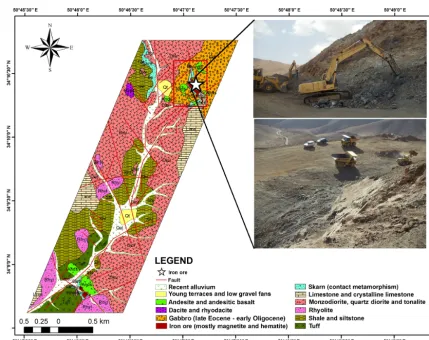 Figure 2. Location of the Sarvian iron mine in the study area.