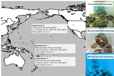 Figure 1. Map showing the study locations and photos of the three assembled communities