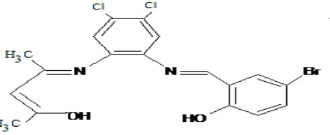 Fig -2:M= Cu(II), Ni(II) & VO(IV)  Structure of Schiff base complexes 