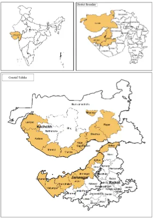 Figure 1. Location map of the Gulf of Kachchh (GOK), in Gujarat State (India).    