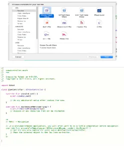 Fig 2.1  Coca touch class in X-code 