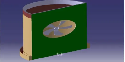 Fig. – 2: Isometric view: new designed evaporative cooler.  