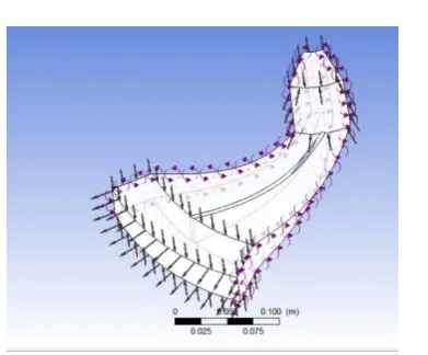 Fig -3: 3D-Meshed Model of Single Vane of Impeller. 
