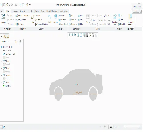 Figure 4: Total Pressure Contour With Rear Spoiler Using 3D Model 