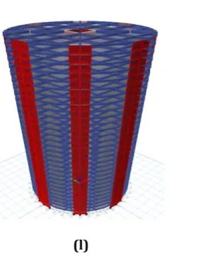 Table -3: Natural Time period for circular model of diagrid and shear wall systems  