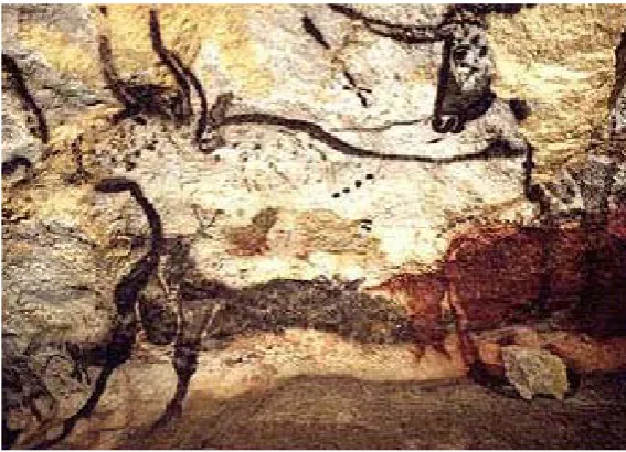 Figure 2. Cave paintings prepared by Cro-Magnon man (primitive man) (source: http://migre.me/mmuyY)