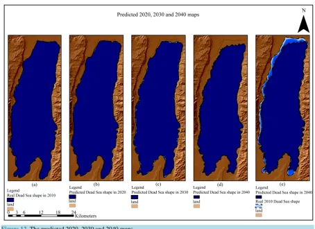 Figure 12. The predicted 2020, 2030 and 2040 maps.                                                            