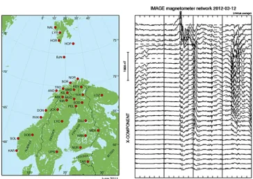Figure 9. ESR observations with the 32 m antenna on 12 March. The left panel indicates ionospheric data obtained from the northward-directed beams with elevation angles 32–52◦