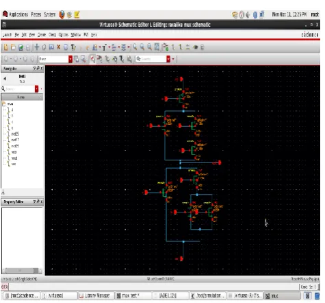 Fig 7 : Schematic Implementation of CMOS Complex gate with expression of equation-(1) in cadence 