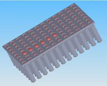 Figure 7.Magnetic field of the optimal actuator with shaft in upperposition and energized coils.