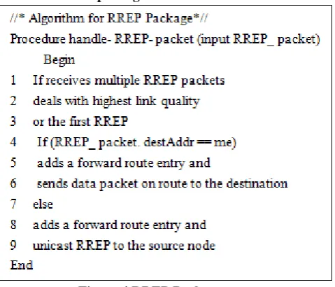 Figure 3 RREQ Message RREP Package 