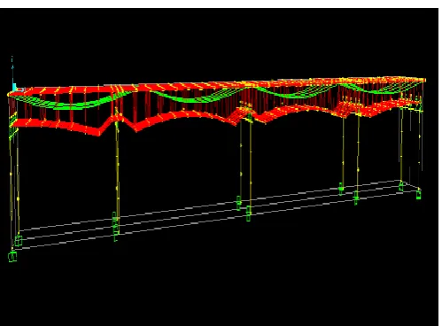 Fig 4.6: Shows the front view of 25m span  Box Girder Bridge  
