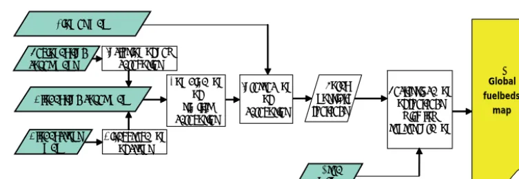 Figure 1. General ﬂowchart of the methodology used for the generation of the global fuel data set