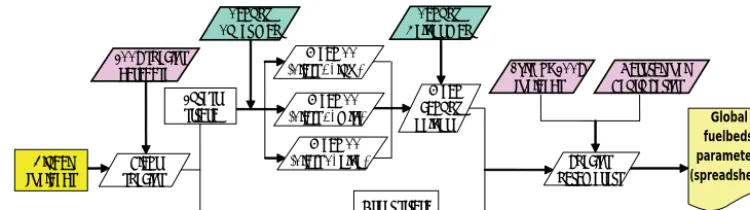 Figure 3. Flow chart of the steps performed for the parameterization of the fuelbeds. CC: canopy cover.