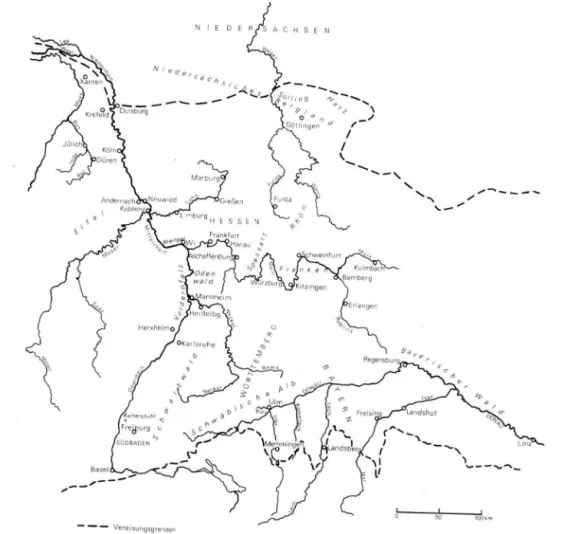 Fig. 1. Topographical situation of the sites discussed. 
