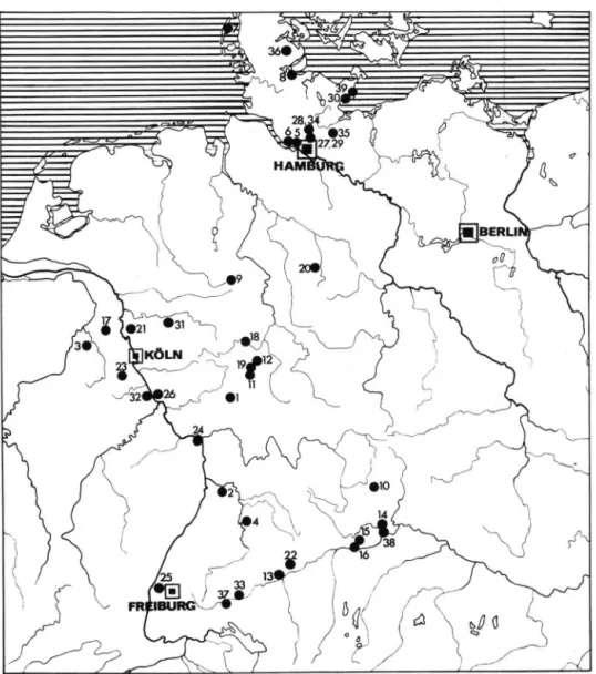 Fig. 1. The most important excavated sites, referred in the text. 