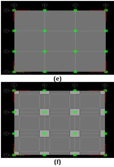 Fig 2: Plan of Symmetrical 3x3 Bays of Flat Plate and Flat Slab with Edge Beam  