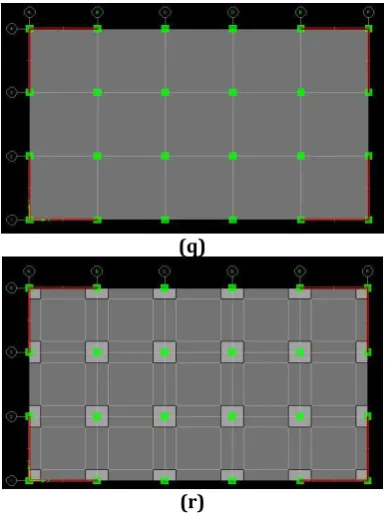Fig 8: Plan of Unequal 5x3 Bays of Flat Plate and Flat Slab Shear Wall at Periphery  