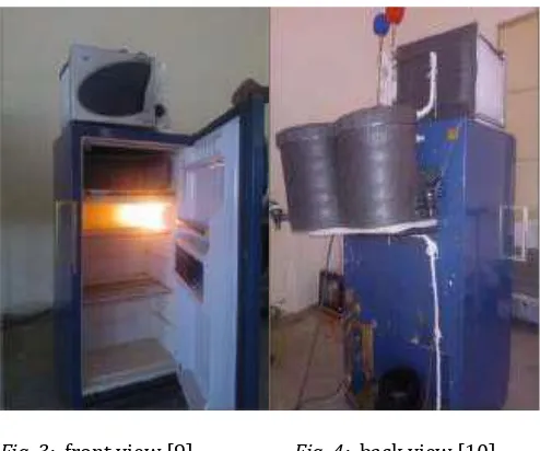 Fig. 5: Design and Development of Waste Heat Recovery System for Domestic Refrigerator [11] 