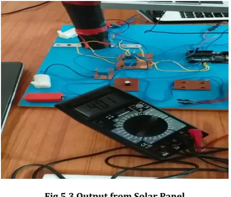 Fig.5.2.Implemented hardware with Piezo electric board at top 