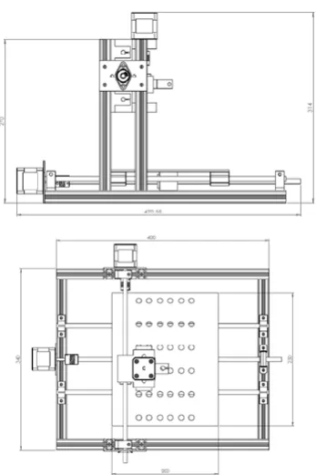 Fig. 3.  Final machine design with a fundamental dimension 