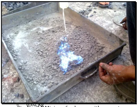 Fig. No. 2.1 Mixing of polymer with cement  