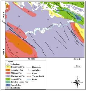 Figure 1. Geological setting of the study area.                                                    