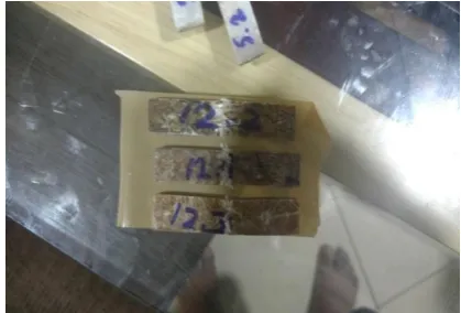 Fig-4:  Prepared impact test specimen of glass fiber  
