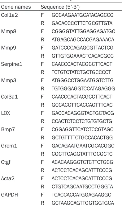Table 2. Primers used for Q-PCR