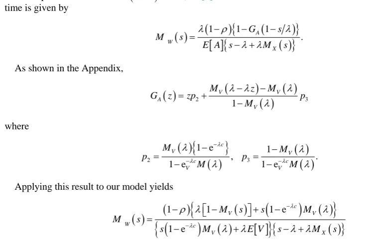 Table 1 shows the values of From the table we observe that at low values of E T[ ]  for different values of c