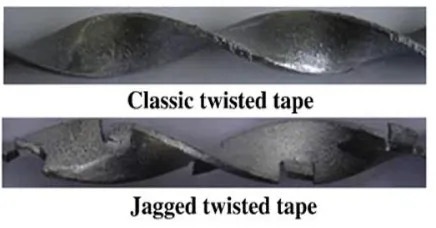 Fig 3: Classic Twisted Tapes and Jagged Twisted Tapes [3] 