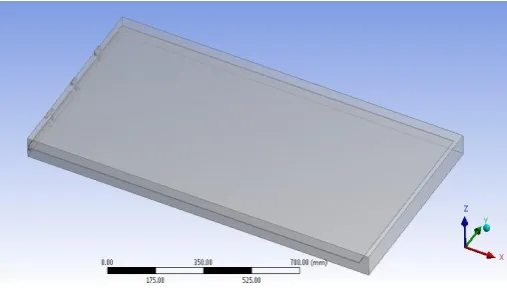 Fig -1: Extracted volume of double pass solar air heater geometry  