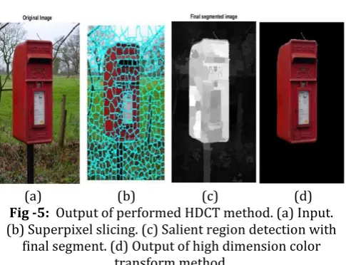 Fig -5:  Output of performed HDCT method. (a) Input.  