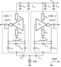 Figure 1. Dual mode quartz crystal oscillator.                      