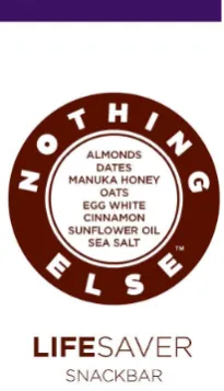 Figure 2. Front of pack label of the NOTHING ELSE snackbar.        
