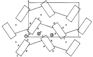 Fig. 5. A view of the structure perpendicular to the ab plane. Dashed lines indicate hydrogen bonds