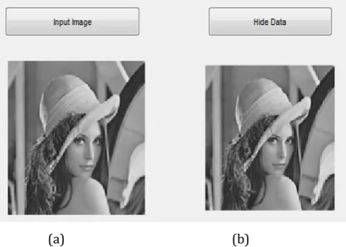 Figure 2: Output of data hiding process (a) Input Cover Image (b) Stego Image 