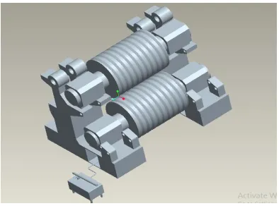 Fig -1: CAD Model of Three Roller Sugar Mill  