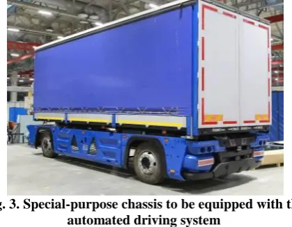 Fig. 3. Special-purpose chassis to be equipped with the  automated driving system 