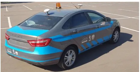 Fig. 2. Modified chassis of a cargo vehicle to be equipped  with the automated driving system  