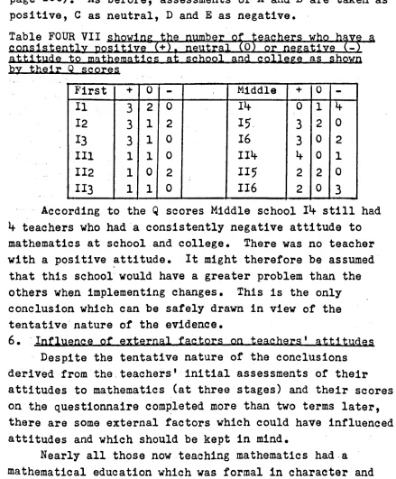 Table FOUR ·VII (which can be compared with Table FOUR V on